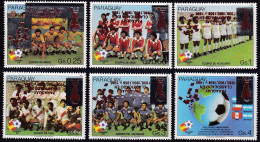 Paraguay, 1989, 4381/86, MNH **. Fußball-WM, Aufdruck, World Cup, Italy. Imprint Red/silver, Upside Down Overprint - 1990 – Italia