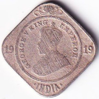 INDIA COIN LOT 180, 2 ANNAS 1919, CALCUTTA MINT, XF, SCARE - Indien