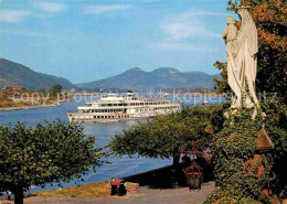 72691343 Unkel Rhein Uferpromenade Am Rhein Skulptur Statue Faehre Unkel - Sonstige & Ohne Zuordnung