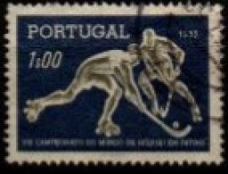 PORTUGAL     -    1952 .  Y&T N° 762 Oblitéré.  Hockey Sur Patins à Roulettes - Gebraucht
