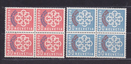 1959 Svizzera Switzerland EUROPA PTT EU - CEPT EUROPE In Quartina MNH** (ASSEMBLEA AMMINISTRAZIONI POST.EUROPEE) CATENA - 1959