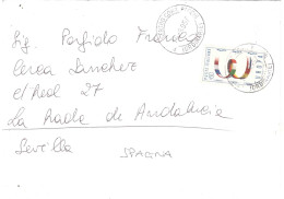 1957 L.60 EUROPA LETTERA ESTERO SPAGNA - 1946-60: Marcophilie