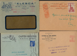 France 1929 à 1950. 4 Enveloppes Avec En-têtes, Café Et Ersatz - Other & Unclassified