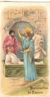 SOUVENIR PIEUX RESURRECTION DE LAZARE IMAGE PIEUSE CHROMO HOLY CARD SANTINI - Devotion Images
