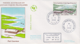 Enveloppe  FDC  1er  Jour    T.A.A.F   Port - Couvreux    1996 - FDC