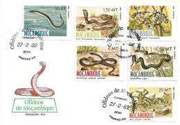 MOZAMBIQUE 1982 Snakes FDC - Slangen