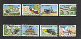 ANTIGUA ET BARBUDA 1991 TRAINS  YVERT N°1317/1320-1405/1408 NEUF MNH** - Trenes