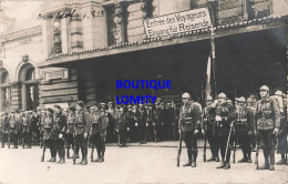 Militaire Dusseldorf 1923 Gare Troupes Occupation Française Cérémonie Remise Du Drapeau Des Chasseurs CPSM PF - Düsseldorf