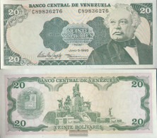 Venezuela Pick-number: 63e Uncirculated 1995 20 Bolivares - Venezuela