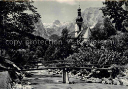 72688161 Ramsau Berchtesgaden Kirche Mit Blick Zur Reiteralpe Berchtesgadener Al - Berchtesgaden