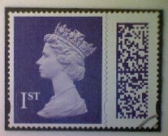 Great Britain, Scott MH501, Used (o), 2022 Machin (MEIL/M22L) Queen Elizabeth II, 1st, Violet - Série 'Machin'