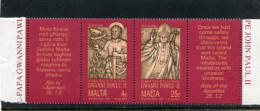 MALTA - 1981  VISIT OF POPE PAIR WITH LABELS  MINT NH - Malte