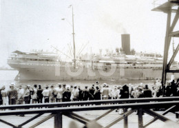 30s AMATEUR PHOTO FOTO SHIP LINER PAQUEBOT VESSEL STEAMER NAVIO PAQUETE AT262 - Barche