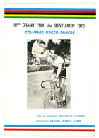 MENU An 1976 Souvenir ROGER RIVIERE Cycliste Cyclisme Vélo à ANDREZIEUX BOUTHEON Château De La Ferrière / Novotel - Menú