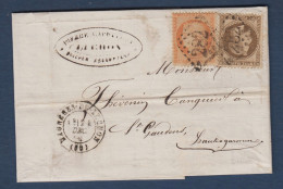 Cérès  N° 38 Et Napoléon N° 30  Sur Lettre De Luchon - Altri & Non Classificati