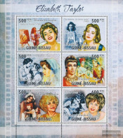 Guinea-Bissau 4835-4840 Sheetlet (complete. Issue) Unmounted Mint / Never Hinged 2010 Elizabeth Taylor - Guinée-Bissau