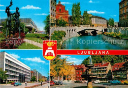 72686528 Ljubljana Ortspartien Bruecke Fluss Ljubljana - Slovenië