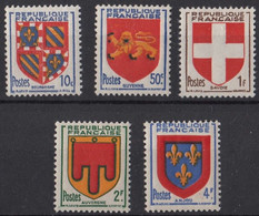 1949 FRANCE N** 834 A 838 MNH - Neufs