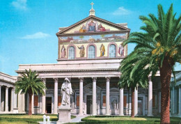 4 AK Italien / Italy * Rom - Die Kirche Sankt Paul Vor Den Mauern - 3  Außenansichten Eine Innenansicht Mit Hauptschiff - Eglises