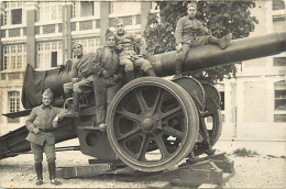 Militaires-ref E86-carte Photo -militaires -militaria -regiments -regiment -artillerie -canons -canon -belle Animation - Matériel