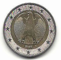 2 Euro, 2023,  Prägestätte (F),  Vz, Gut Erhaltene Umlaufmünzen - Germany