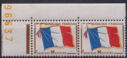 1964 FRANCE FRANCHISE MILITAIRE N** 13 MNH Paire - Sellos De Franquicias Militares