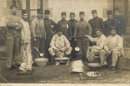 Militaires-ref E85-carte Photo -militaires -militaria -regiment -caserne -la Vaisselle -cachet Depart Clermont Ferrand - Kazerne