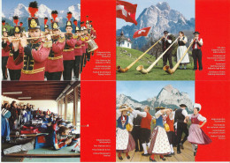 Schweiz Suisse 2010: Karten-Set Der PTT "Brauchtum" / Jeu Des CPI Officielles "Coutumes Suisses" Ungebraucht Non Circulé - Muziek