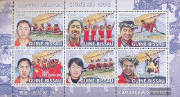 Guinea-Bissau 4053-4058 Sheetlet (complete. Issue) Unmounted Mint / Never Hinged 2009 Kanufahren And Rowing - Guinée-Bissau
