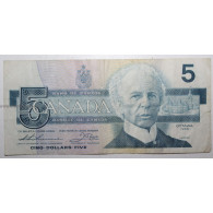CANADA - Pick 95b - 5 Dollars 1986 - GNA2760352 - B/TB - Kanada