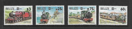 BELIZE 1996 CAPEX-TRAINS  YVERT N°1051/1054 NEUF MNH** - Trenes