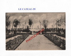 LE CATEAU-59-Tombes-Monument-Cimetiere-CARTE Imprimee Allemande-GUERRE 14-18-1 WK-MILITARIA- - Oorlogsbegraafplaatsen