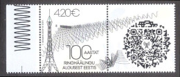 100th Anniv Of The First Radio Broadcast In Estonia 2024 MNH Stamp  Mi 1107 - Télécom