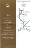 Menu + Laissez-passer. Royaumont 1971, Soirée Inaugurale Sous Le Patronage De Jacques Duhamel. Lot De 2 Articles. - Menú