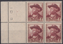 1941 FRANCE N** 495 MNH Bloc De 4 - Ongebruikt