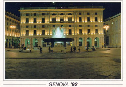 1 AK Italien / Italy * Genua - Der Platz Ferrari - Piazza De Ferrari - Notturno * - Genova (Genua)