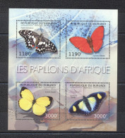 Burundi 2012-Butterflies Of Africa M/Sheet - Unused Stamps