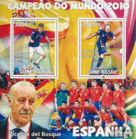 Guinea-Bissau Miniature Sheet 795 (complete. Issue) Unmounted Mint / Never Hinged 2010 Famous Football - Spain - Guinea-Bissau