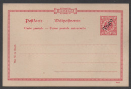 TOGO / 1898 # P2 GSK MIT DRUCKDATUM UND BUCHSTABE - ENTIER POSTAL AVEC DATE / KW 20.00 EURO - Togo