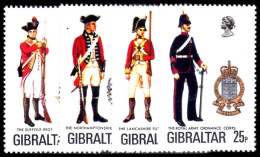 Gibraltar 1976 Military Uniforms (8th Series) Unmounted Mint. - Gibraltar