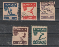 1946 - Sports Populaires O.S.P. Mi No 1000B/1004B - Usati