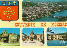 *CPM - 82 - MOISSAC - Multivues - Blason - Moissac