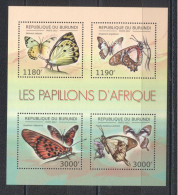 Burundi 2012-Butterflies Of Africa M/Sheet - Nuevos