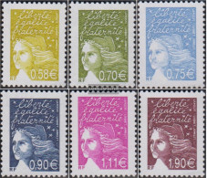 France 3709I Y-3714I Y (complete Issue) Unmounted Mint / Never Hinged 2003 Clear Brands: Marianne - Unused Stamps