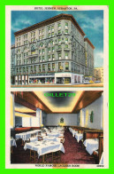 SCRANTON, PA - HOTEL JERMYN - 2 MULTIVUES - DINNING ROOM - TRAVEL IN 1953 - PUB. BY SCRANTON NEWS CO - - Otros & Sin Clasificación