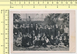 1943 School Girls Kids In Uniform Teacher Écolières Enfants Avec Professeur Fillettes Beograd Serbia VTG PHOTO - Anonymous Persons
