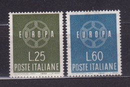 1959 Italia Italy EUROPA CEPT Serie Di 2 Valori MNH** CATENA A 6 ANELLI, 6 LINK CHAIN - 1959