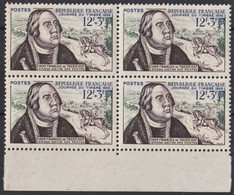 1956 FRANCE N** 1054 MNH Bloc De 4 - Ungebraucht