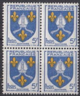 1954 FRANCE N** 1005 MNH Bloc De 4 - Neufs