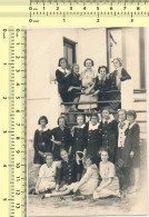 1936 School Girls Kids In Uniform Teacher Écolières Enfants Avec Professeur Fillettes Sumarice Kragujevac Serbia PHOTO - Anonieme Personen